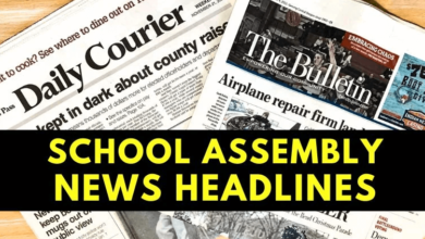 5 latest news headlines in english today for school assembly
