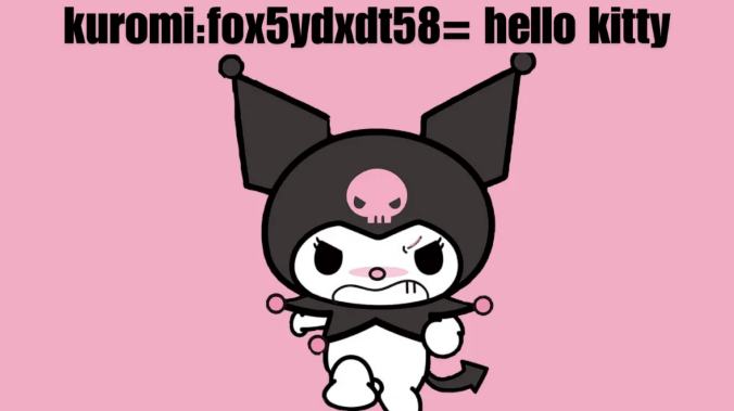 kuromi:fox5ydxdt58= hello kitty