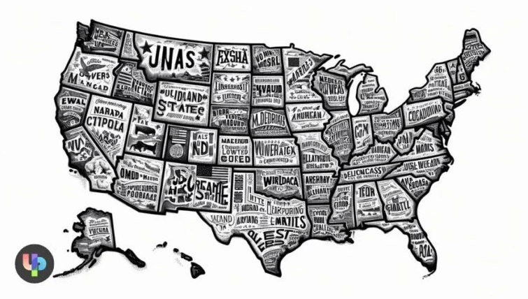 Printable:Uj3t4zt70_Q= Map of the United States of America